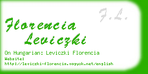 florencia leviczki business card